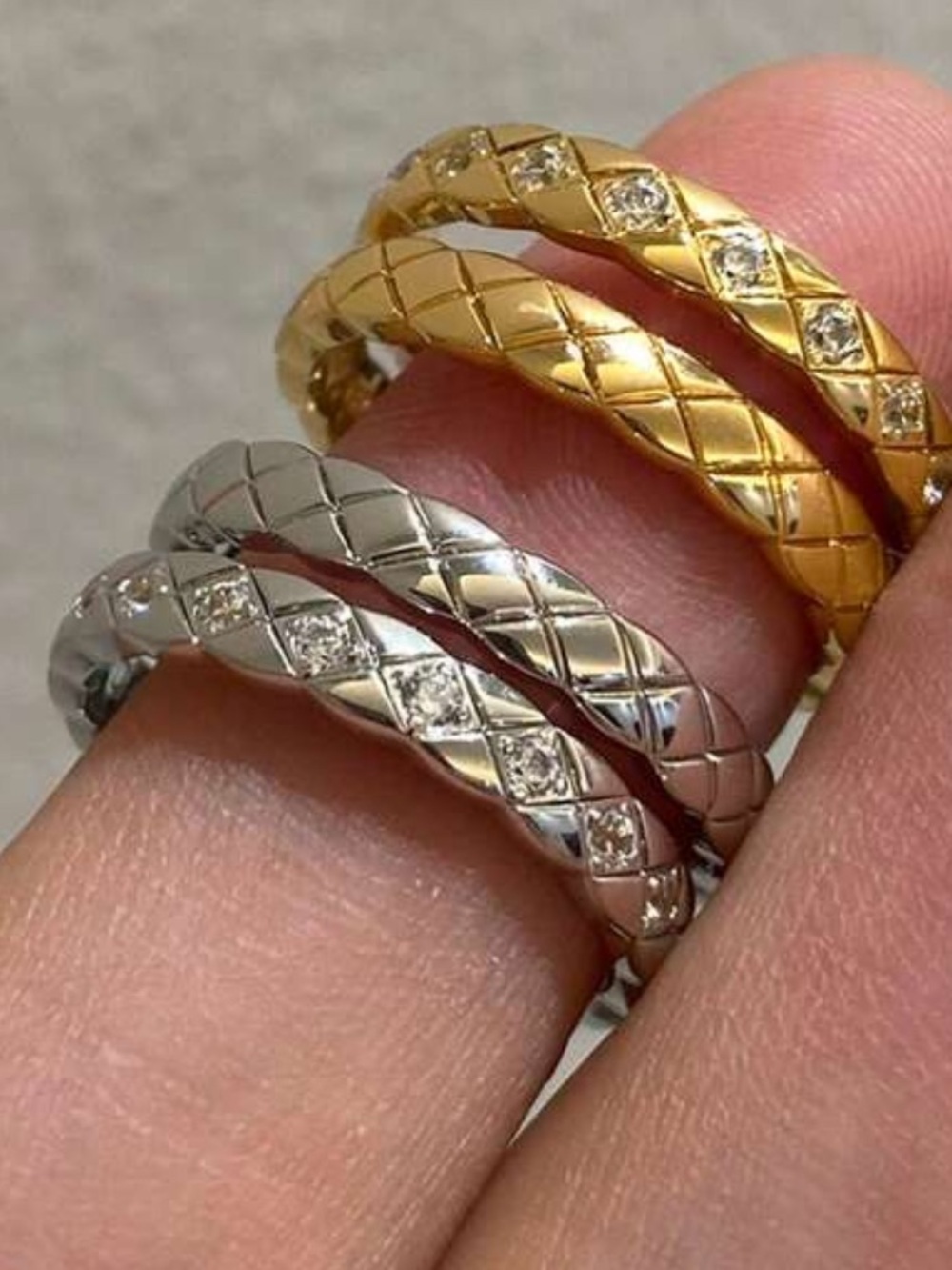 925 silver honeycomb band ring size 5
